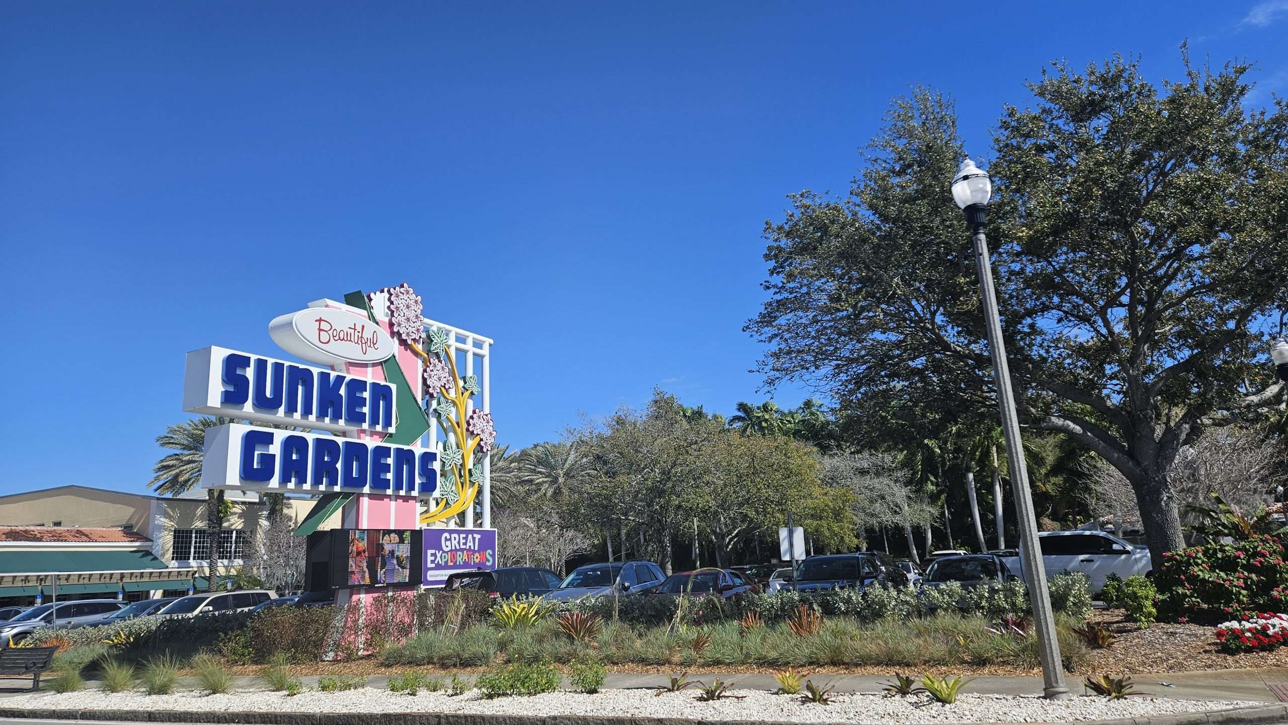 sunken gardens sign