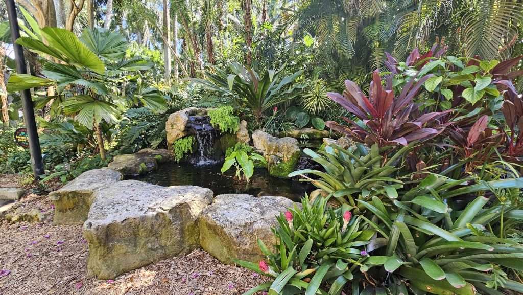 water feature in sunken gardens